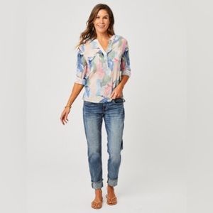 Carve Designs Pastel Watercolor Tunic Top